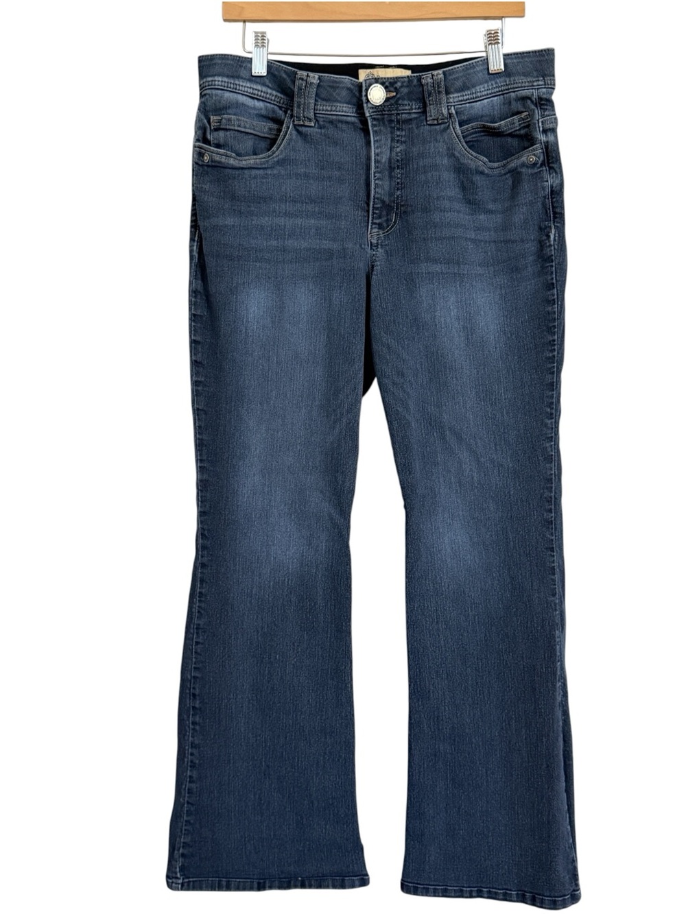 Democracy Ab Technology Jeans Women’s Size 12 Bootcut Flare Medium Wash Stretch